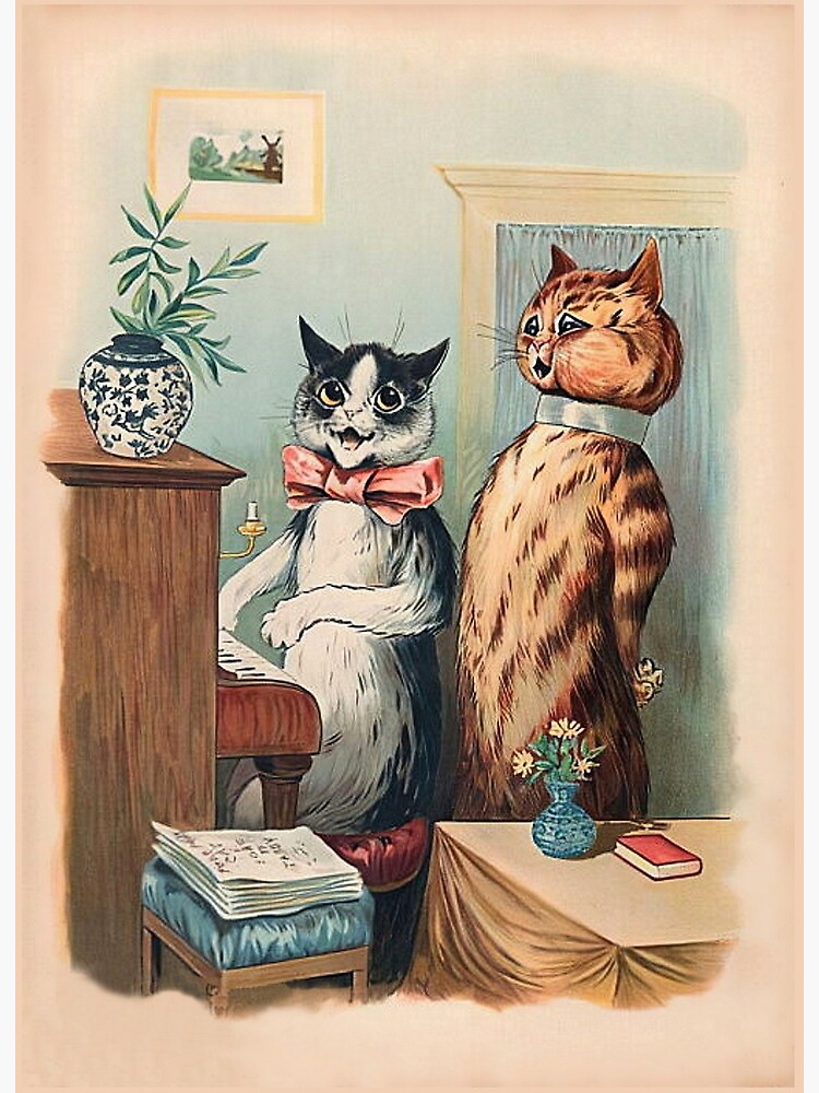 The Duet” by Louis Wain Art Board Print for Sale by PatricianneK