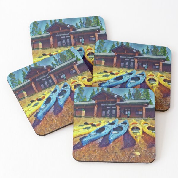 Item preview, Kayaks @ Colter Bay Grand Teton National Park Pop Art #03 designed and sold by vortexatelier.