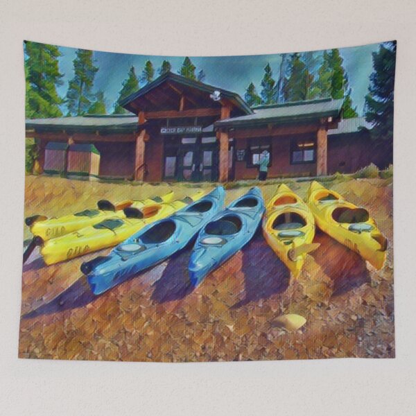 Item preview, Kayaks @ Colter Bay Grand Teton National Park Pop Art #03 designed and sold by vortexatelier.