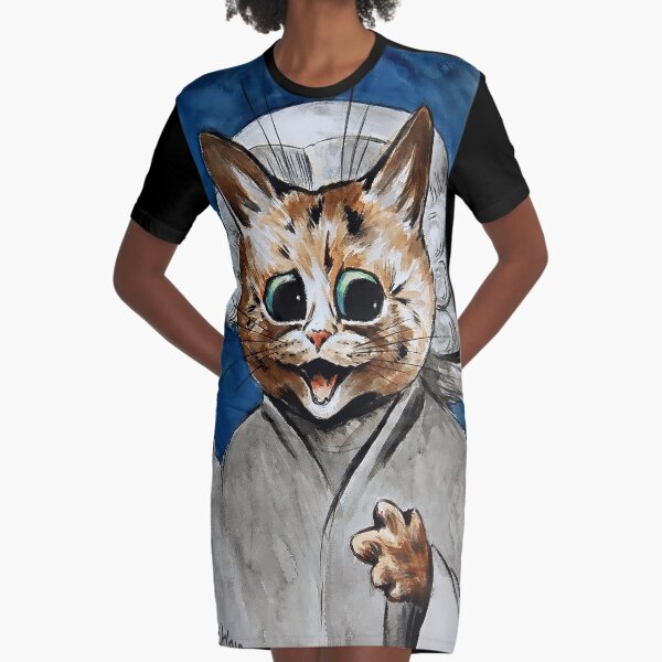 Louis Wain Unisex T-Shirt, Cat T Shirt, Art T-Shirt, Gothic Cat Aesthetic  Funny Blue T-Shirt - Yahoo Shopping