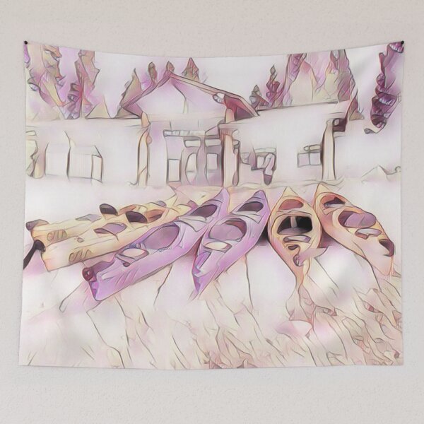 Item preview, Kayaks @ Colter Bay Grand Teton National Park Romantic Pop Art #04 designed and sold by vortexatelier.