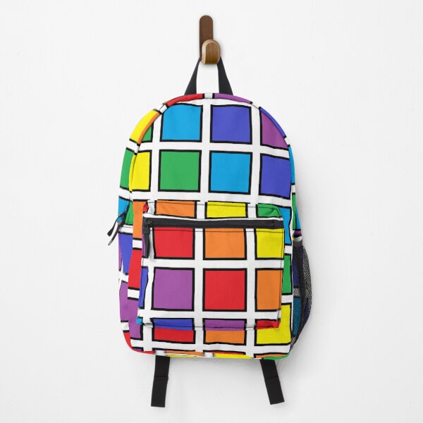Item preview, Black Outlined Rainbow Squares designed and sold by lornakay.