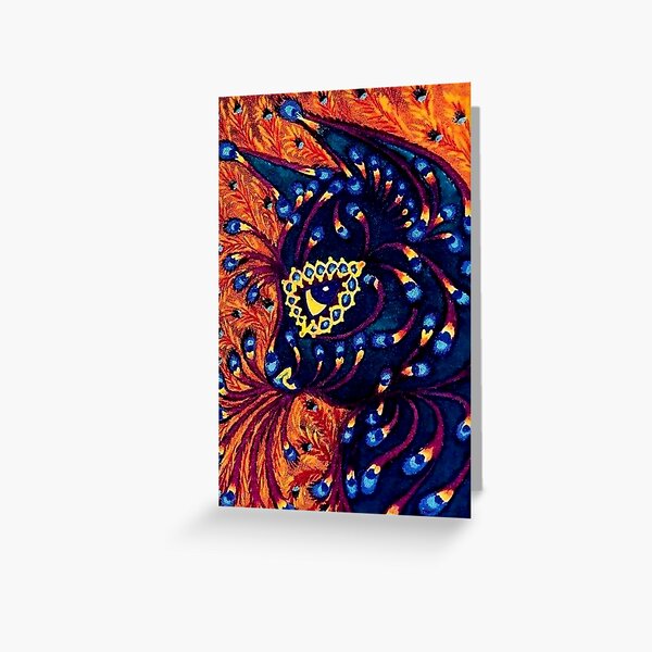 “Psychedelic Cat” by Louis Wain Greeting Card