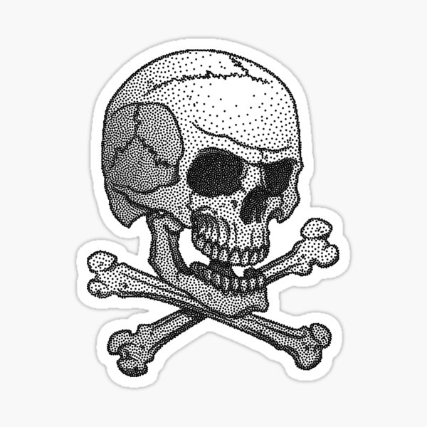Item preview, Stipple skull designed and sold by satoriartwork.