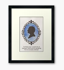 John Watson Cameo Framed Print