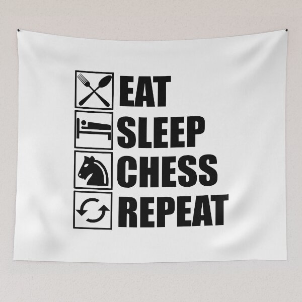 Item preview, Eat Sleep Chess Repeat designed and sold by Adel Qasem.