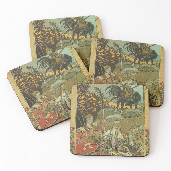 Item preview, Ivan The Tsar’s Son and The Defeated Troops – Bilibin 1901 designed and sold by RonesaAveela.