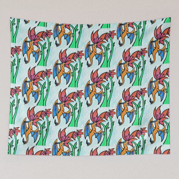 Item preview, Dragon Eating Flowers designed and sold by gwillathedragon.
