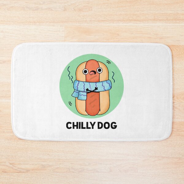 Item preview, Chilly Dog Funny Chili Hot Dog Puns  designed and sold by punnybone.
