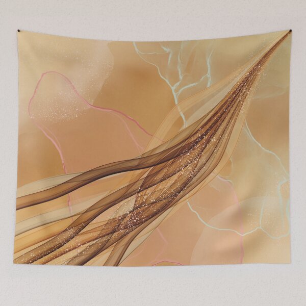 Item preview, Golden waves fluid art designed and sold by Mashusha-art.