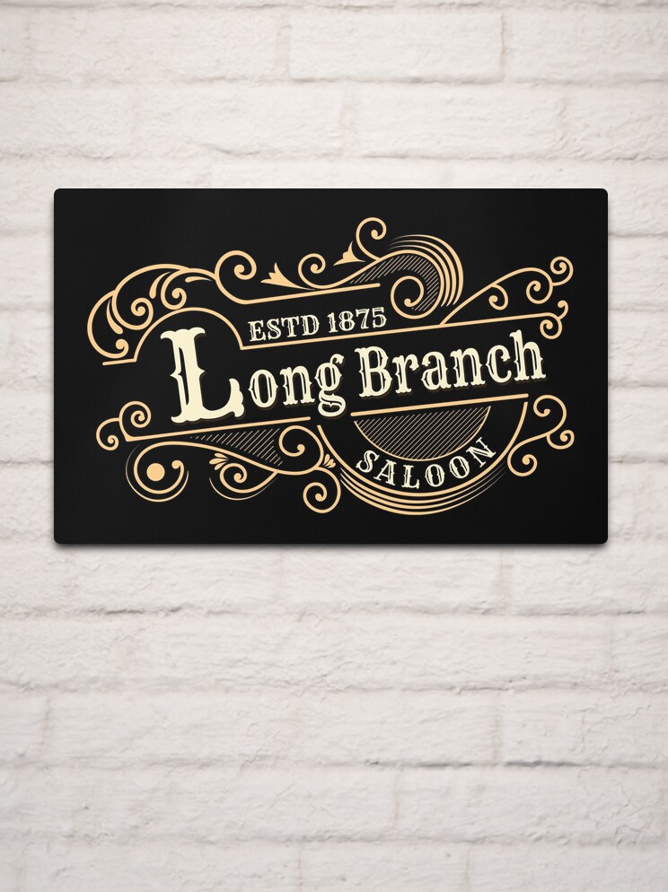 What's hanging behind and above bar Long Branch Gunsmoke
