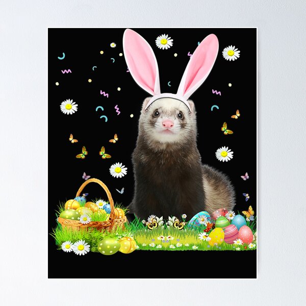 Item preview, Cute Ferret Easter Day Bunny Eggs Easter Costume designed and sold by markbauch.