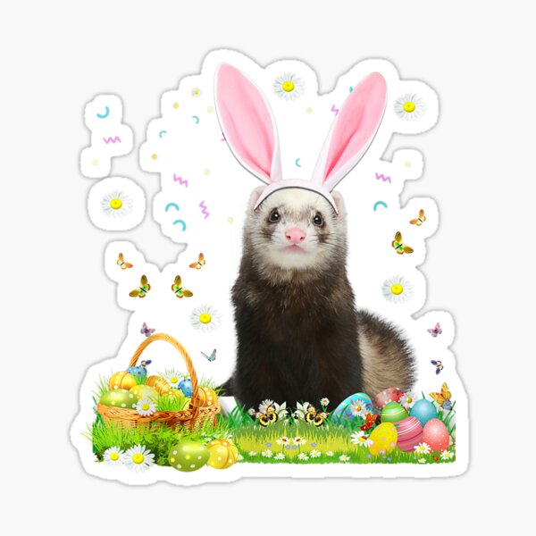 Item preview, Cute Ferret Easter Day Bunny Eggs Easter Costume designed and sold by markbauch.
