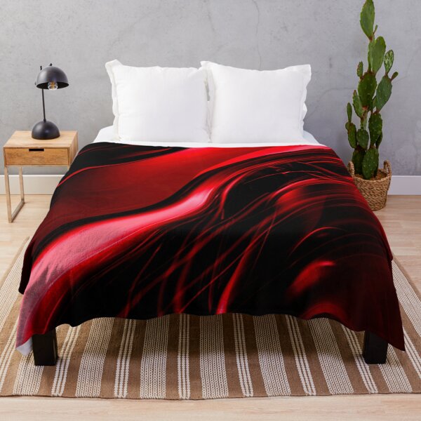 Red Swirling Abstract Design Pattern Throw Blanket