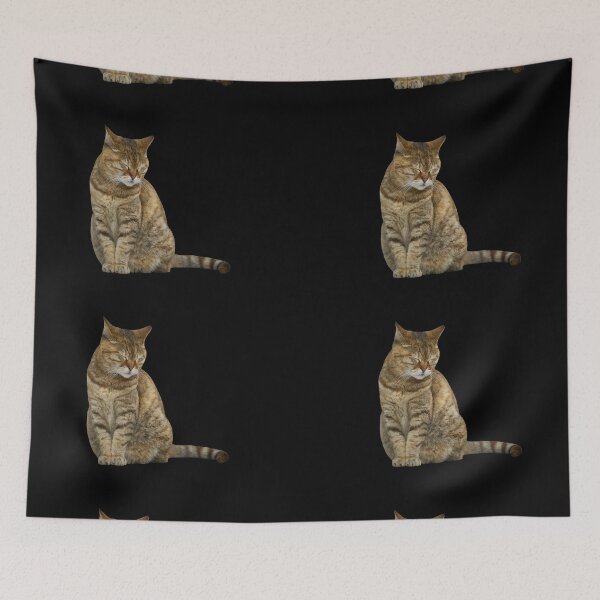 Item preview, Cute Sleepy Cat (Black BG) designed and sold by FilipeFerreira.