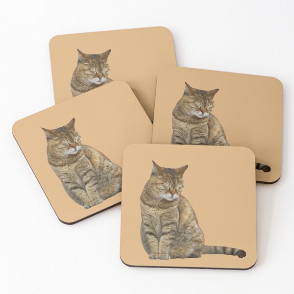 Item preview, Cute Sleepy Cat (Light Orange/Beige BG) designed and sold by FilipeFerreira.