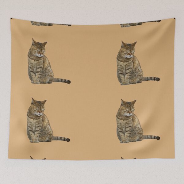 Item preview, Cute Sleepy Cat (Light Orange/Beige BG) designed and sold by FilipeFerreira.