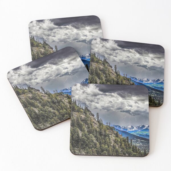 Item preview, Thunderstorm in the Rockies. hiking camping travel - Rocky Mountains designed and sold by CattlettArt.