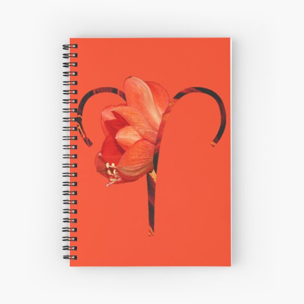 Aries Flower Spiral Notebook