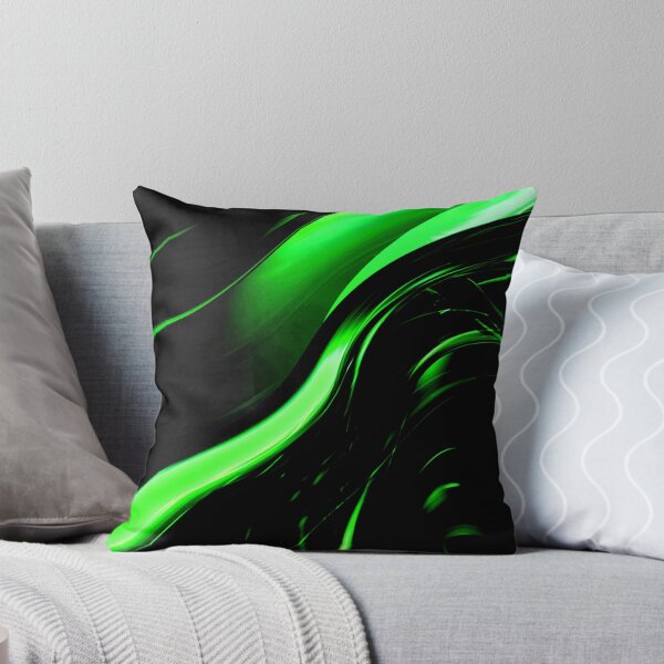 Item preview, Lime Florescent Green and Black Swirling Abstract Design Pattern designed and sold by thestuffcompany.