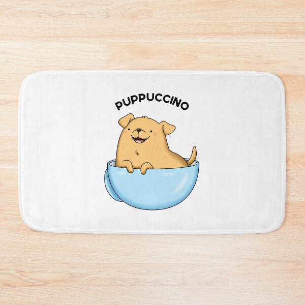 Item preview, Pup-puccino Funny Cappuccino Puns  designed and sold by punnybone.