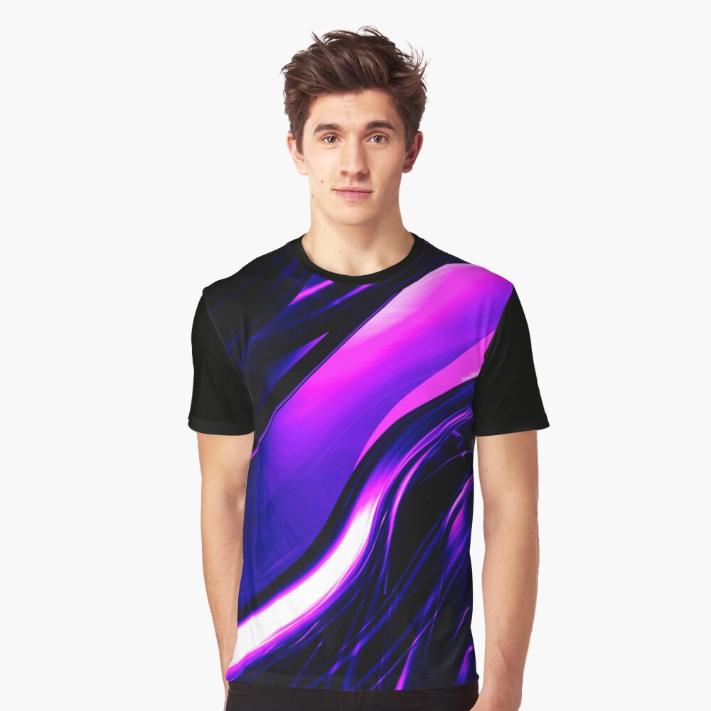 Pink Magenta Purple and Blue Swirling Abstract Design