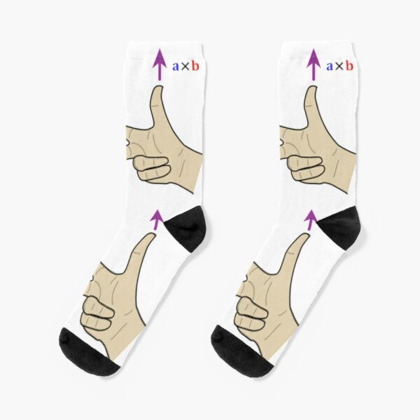 Finding the direction of the cross product by the right-hand rule Socks