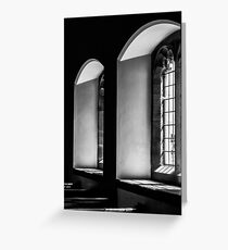 English Church Windows Greeting Card