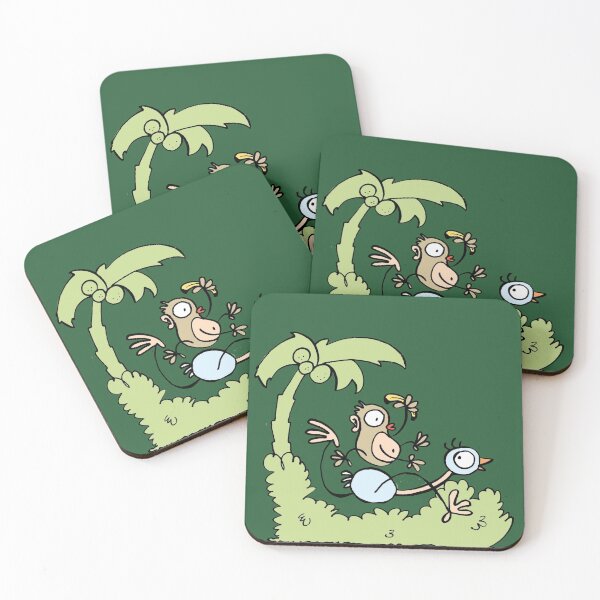 Item preview, Monkey and Ostrich going bananas! designed and sold by BorneowithLove.