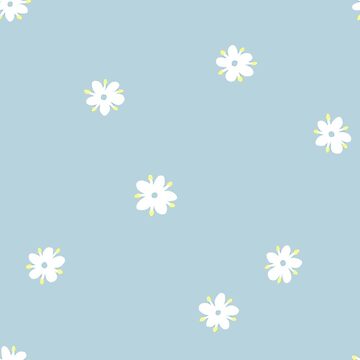 Artwork thumbnail, Elderflowers on baby blue, sparse by Yael Kisel