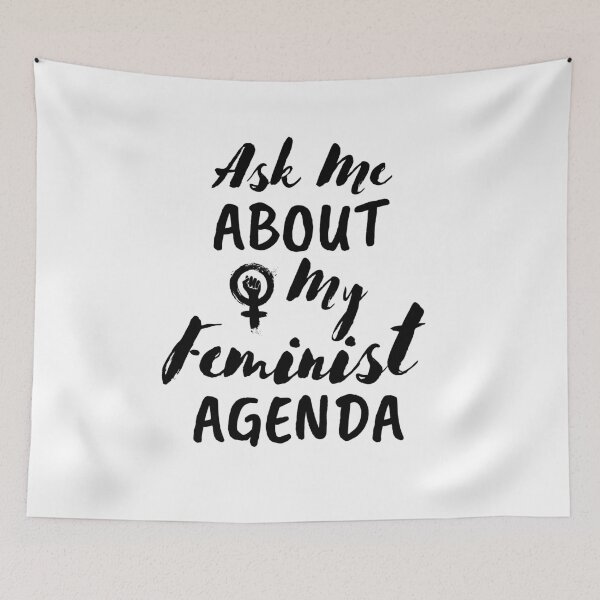 Item preview, Ask Me About My Feminist Agenda Feminism Saying  designed and sold by Sutra-Lotus-Co.