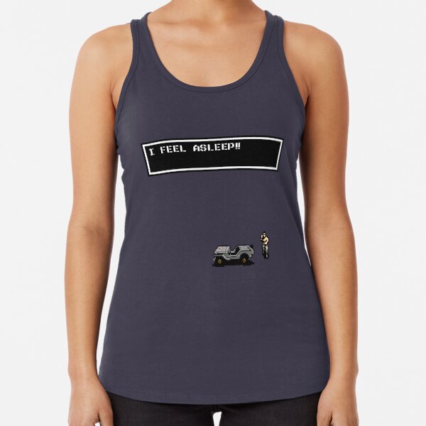 I feel asleep no bg Racerback Tank Top
