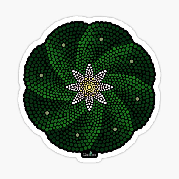 Peyote Spiral Mandala Sticker