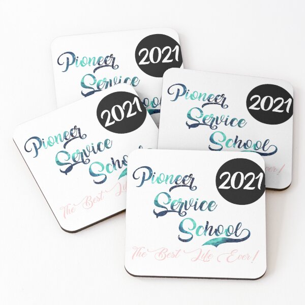 Pioneer Service School 2021 La mejor vida de mi vida Posavasos (lote de 4)