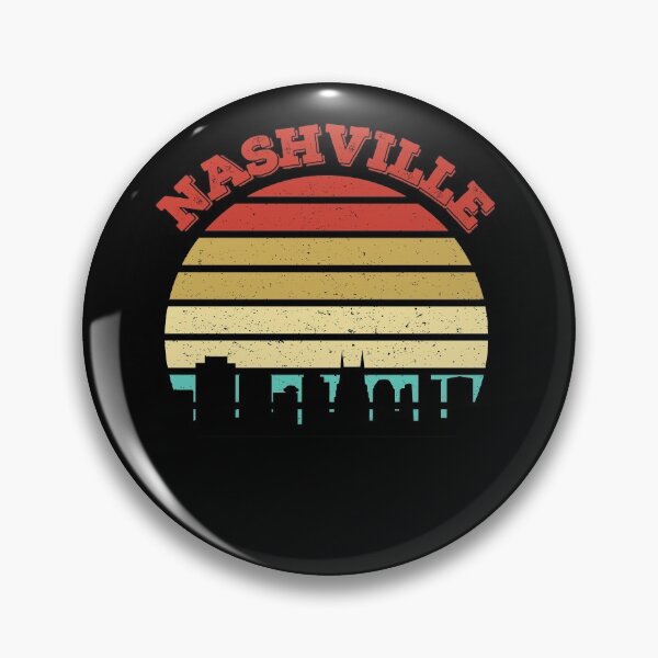Item preview, Nashville skyline, Nashville Strong distressed retro sunset designed and sold by GulQari.