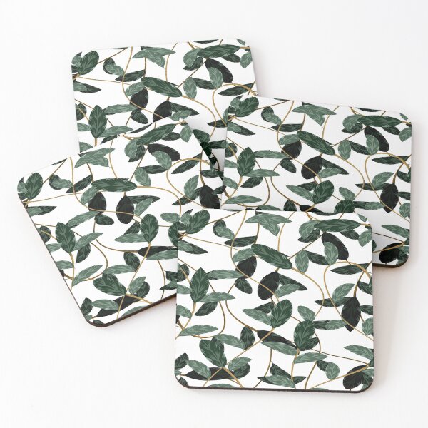 Item preview, Classic Abstract Floral pattern with green leafs designed and sold by shivani21061993.