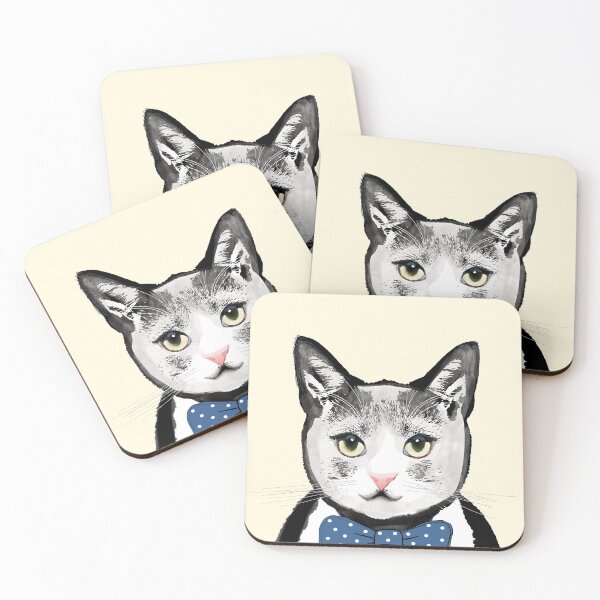 Item preview, Cat art gallery - gloomy kitten designed and sold by catnbloom.