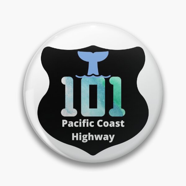 Item preview, Pacific Coast Highway 101 Sign Whale West Coast Oregon Washington California designed and sold by DansDankDesigns.