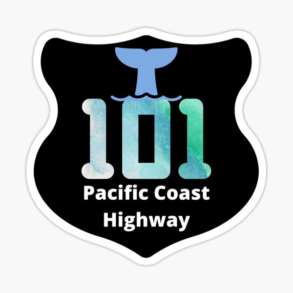 Item preview, Pacific Coast Highway 101 Sign Whale West Coast Oregon Washington California designed and sold by DansDankDesigns.