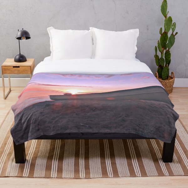 Item preview, Boat on Beach at Sunset - Slave Lake, Alberta, Canada designed and sold by BackgroundPixel.