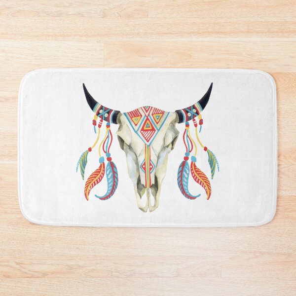 Item preview, Tribal skull with flowers designed and sold by joellis.