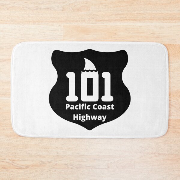 Item preview, Pacific Coast Highway 101 Sign Great White Shark West Coast Oregon Washington California designed and sold by DansDankDesigns.