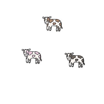 Artwork thumbnail, Adorable Mini Cow Sticker Pack by mini-stickers