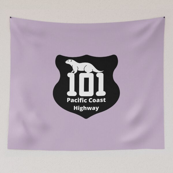 Item preview, Pacific Coast Highway 101 Sign Otter West Coast Oregon Washington California designed and sold by DansDankDesigns.