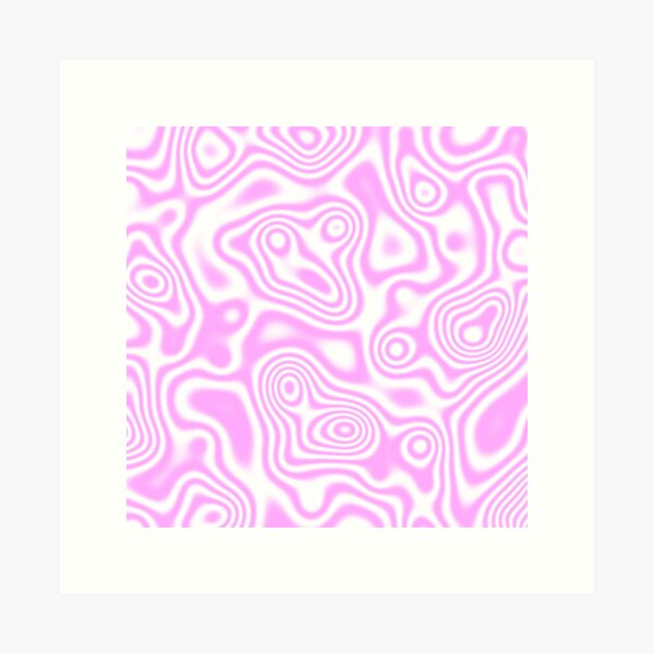 Funky pink liquid wave design as birthday anniversary gift for wife Art Print