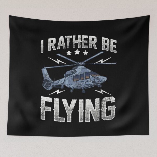 Item preview, Funny I'd Rather Be Flying Retro Helicopter Pilot designed and sold by perfectpresents.