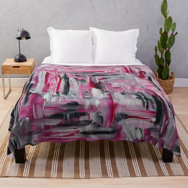 Item preview, Pink, black, grey abstract art designed and sold by CurlyCreation.