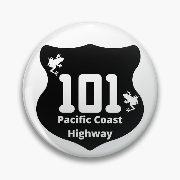 Item preview, Pacific Coast Highway 101 Sign Frogs West Coast Oregon Washington California designed and sold by DansDankDesigns.