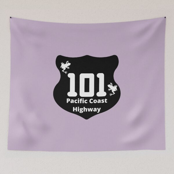 Item preview, Pacific Coast Highway 101 Sign Frogs West Coast Oregon Washington California designed and sold by DansDankDesigns.