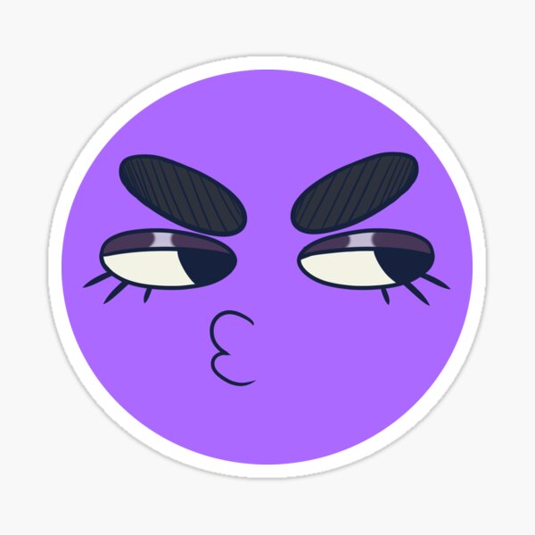 "Cartoon face 3 pursed lips m" Sticker for Sale by Fazara Redbubble